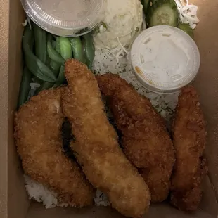 Delicious chicken box with sides you will love.