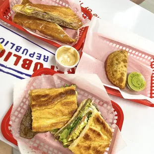 Cuban Sandwich, Steak &quot;Pan Con Bistec&quot; Sandwich, Empanada Cheese Burger, Cortadito