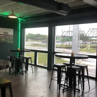 Awesome dreary San Antonio day. Best place to watch the train and the rain