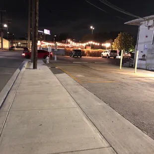 outside