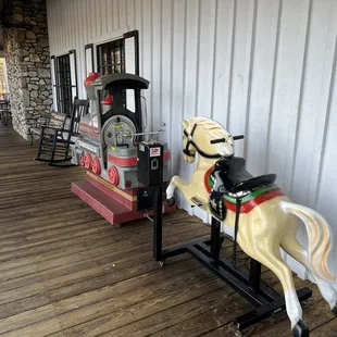 Old fashioned coin operated rides