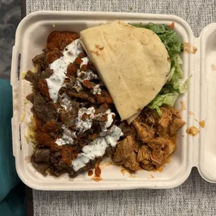 Lamb Over Rice &amp; Salad