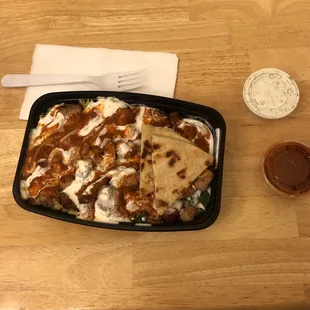 a plate of food on a table