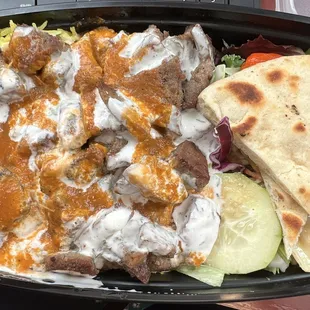 Lamb over Rice &amp; Salad ~$11  Legit