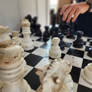 a man playing a game of chess