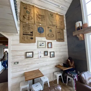 a living room with a couch and table