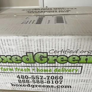 a box of fresh vegetables