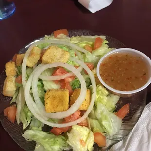 Friday night all you can eat fish. Side salad.