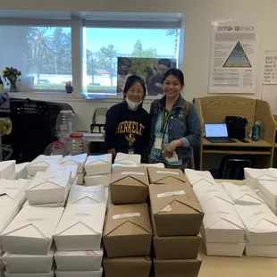 Sandwiches and salads in the staff room for Teacher Appreciation Week @ Lighthouse Community Charter Public School in Oakland!