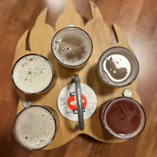 a flight of beers