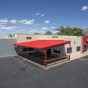 the outside of the building