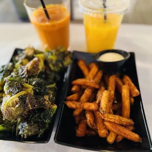 Swt Potato fries n Signature Toasted Brussels Sprouts