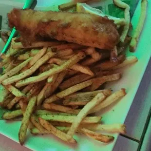 Split fish and chips