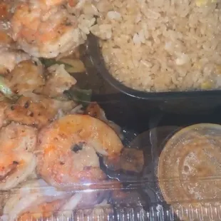 Fried Rice with veggies, chicken &amp; shrimp