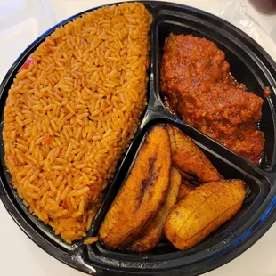 Jollof rice with beef