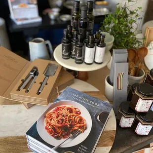 We have several books, including incredible cookbooks--the perfect accent to your home.