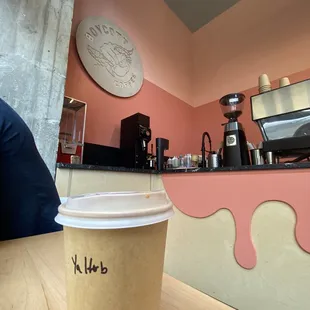 Ya herb. Mocha and lavender latte. Perfect.