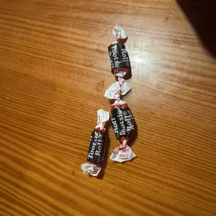 Tootsie rolls given with your check!