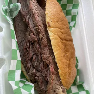 Brisket sandwich! Had the Fixings on the side..