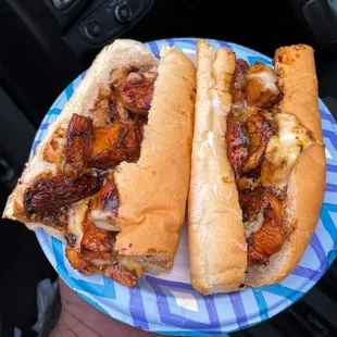 The famous chicken teriyaki sub