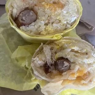 It was supposed to be a bacon and sausage burrito.