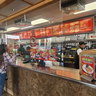 a woman ordering food