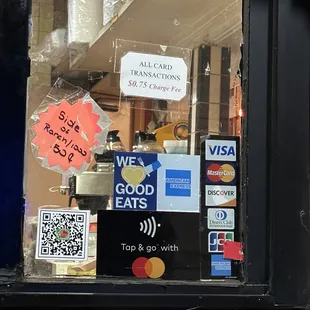 $.75 credit card fee