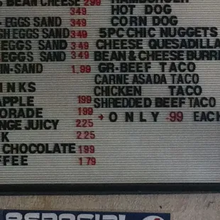 menu, pizza