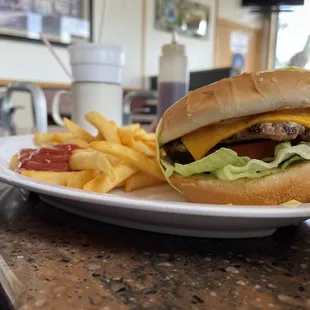 Cheese Hamburger Combo with drink