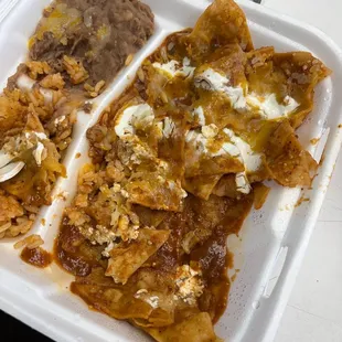 This is how the chilaquiles looks like . Effffffff