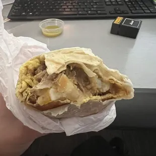 So dang good I had to take a pic before I killed it. (Chile Verde Burrito)