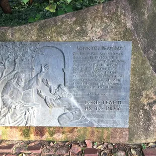 Plaque from the Garden of the Bible.