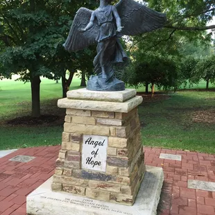 A small garden area in memory of infant deaths.