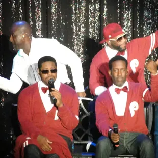 Nathan Morris, Shawn Stockman and Wanya Morris (B2M) with Marc Nelson from Az Yet