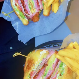 This is the loaded Club Sandwich on Texas Toast.