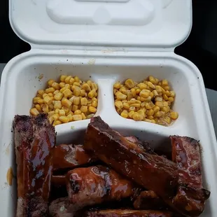 Full slab of ribs! Perfectly cooked, tasty sauce, can't go wrong