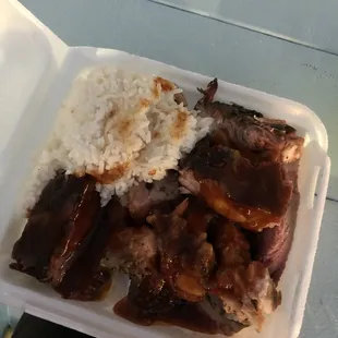 Brisket and ribs yummy yummy!