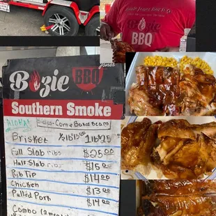 a man selling barbecues