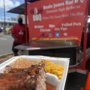 ribs and corn