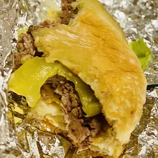 Well,what had happened was  Ok,so I ate damn near all the burger before I realize I needed a picture.Delicious!