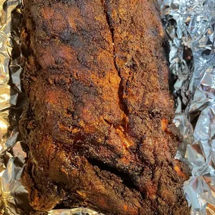Half rack of ribs. Nice seasoning!