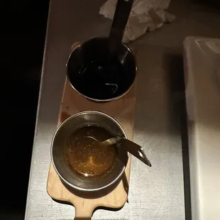 I liked that you scoop the soy sauce or wasabi sauce on top of the sushi instead of dipping