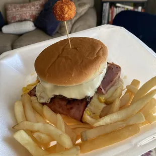 X-Tudo with side of fries