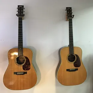 Two early Collings guitars one serial number in the 200s one in the 400s