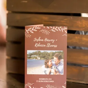 Wedding ceremony programs