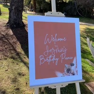 Personalized poster print for local picnic birthday party