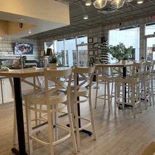 a view of the dining area