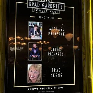 3 Comedians for the 90 minute show