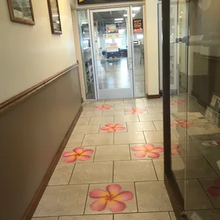 the entrance to the restaurant