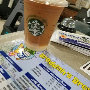 Why yes, they serve starbucks